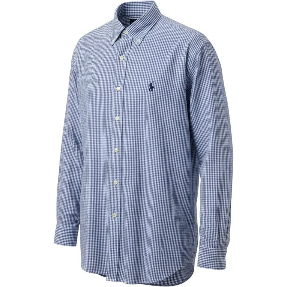 Polo Ralph‎ Lauren Button Down Mens M Purple Gingham Blake Cotton Check Shirt